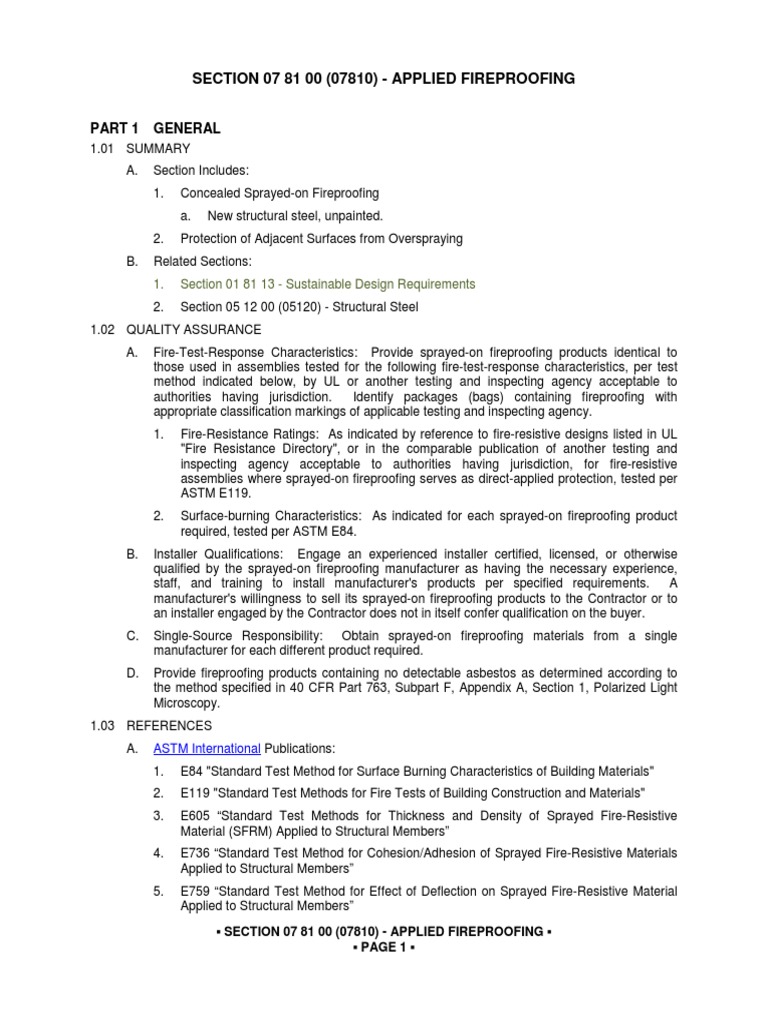 Trowel-Applied Fireproofing Standards | PDF | Volatile Organic Compound ...