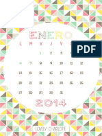 Lovely Calendario 2014 (Pastel)
