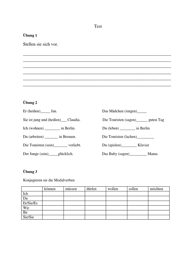 Test A1 Deutsch Pdf