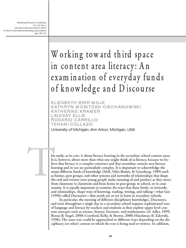 Working Toward A Third Space | PDF