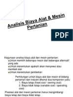 Analisis Biaya Alat & Mesin Pertanian (III)