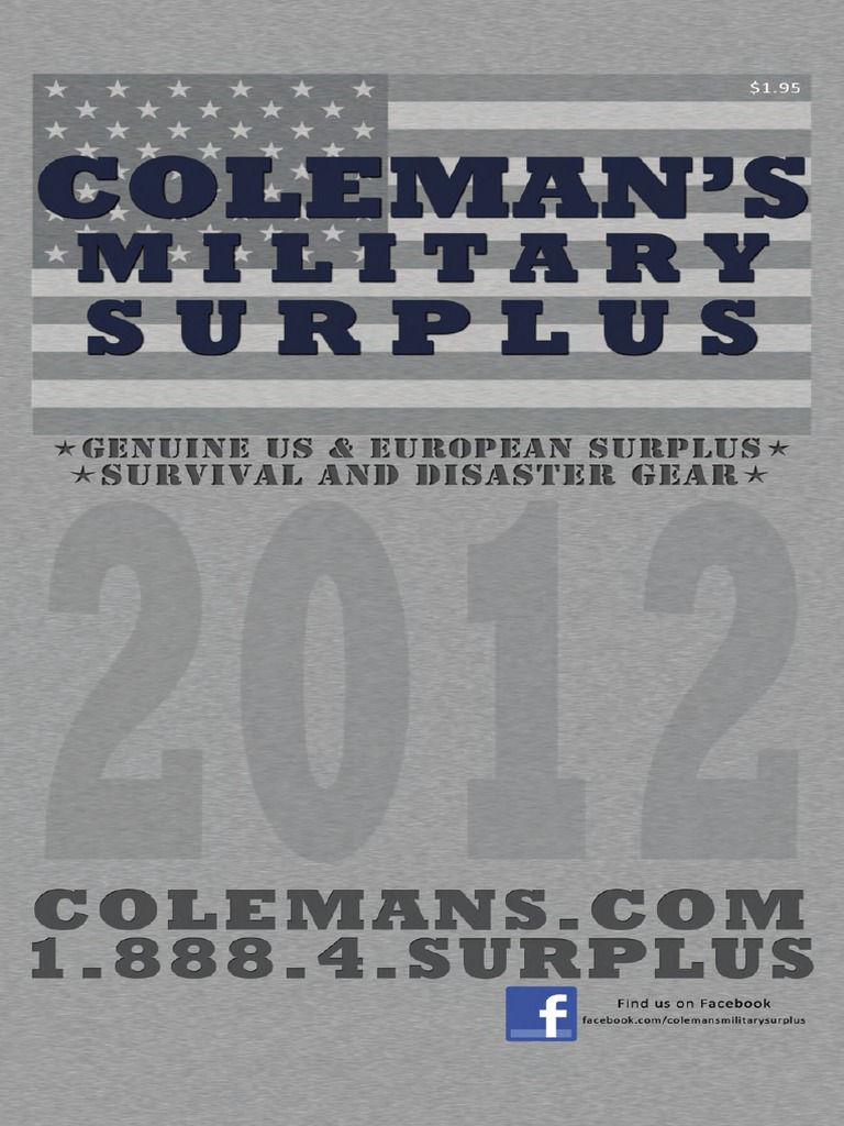 Colemans Military Surplus Catalog From 2012 PDF Backpack Nature
