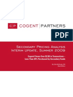 Cogent Partners Secondary Pricing Analysis, Interim Update, Summer 2009