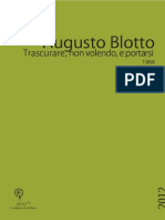 Augusto Blotto - Trascurare, Non Volendo, e Portarsi - 1964