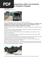 Brasil faz megaoperação militar nas fronteiras com Argentina