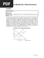 Moodle Quiz 1 Microeconomics Solutions