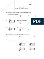 lesson plan 3 time signature quiz