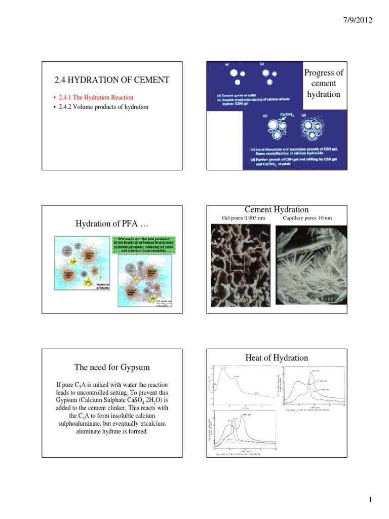 Cement Hydration Process Explained | PDF