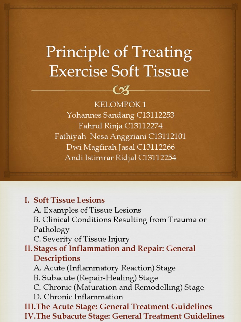 Soft Tissue Injury Treatment Guidelines | PDF | Tendon | Inflammation