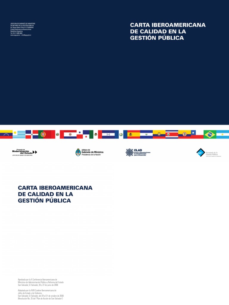 Carta Iberoamericana de Calidad en la Gestión Pública  Administración