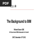 Background To Bim - Richard G Saxon Cbe Bim Task Group