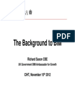 Background To Bim - Richard G Saxon Cbe Bim Task Group