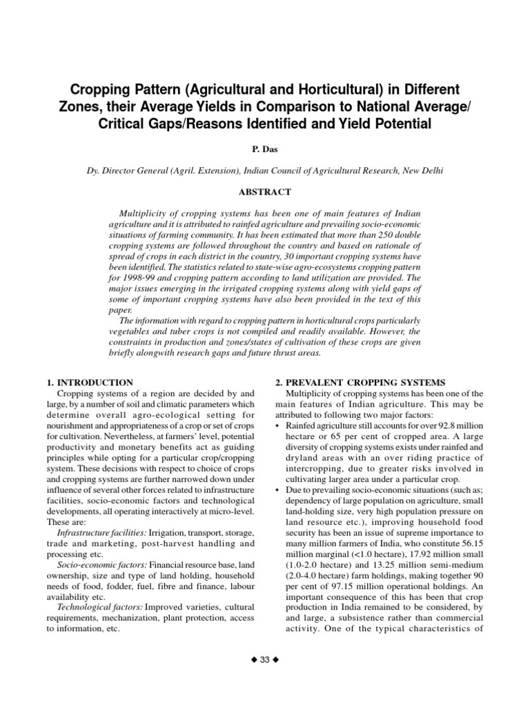 Cropping Patterns Good One | PDF