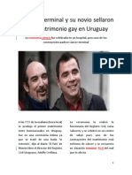 Enfermo Terminal y Su Novio Sellaron Primer Matrimonio Gay en Uruguay