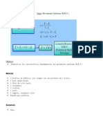 Tema: Movimiento Uniforme (M.R.U.) .: Material