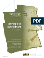 Training and Development Highlight Report