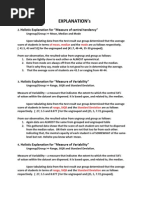 Explanation'S: Holistic Explanation For "Measure of Central Tendency"