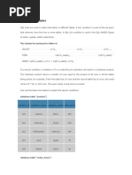 Universal SQL Joins: Select Col1, Col2, Col3... From Table - Name1, Table - Name2 WHERE Table - Name1.col2 Table - Name2.col1