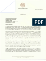 Governor Brewer Letter on Park Closurer