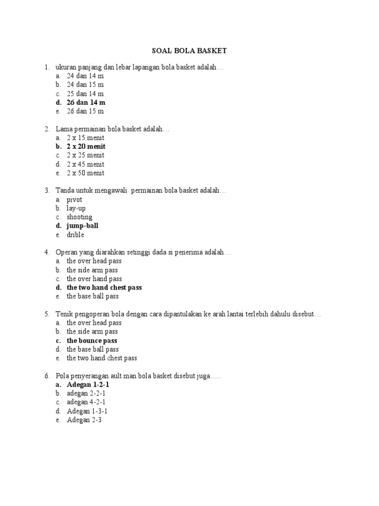 45++ Contoh soal pjok materi bola baset beserta pembahasannya information