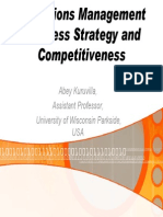 Operations Management Business Strategy and Competitiveness