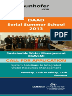 Programme DAAD Summer IWRM Ilmenau 2013