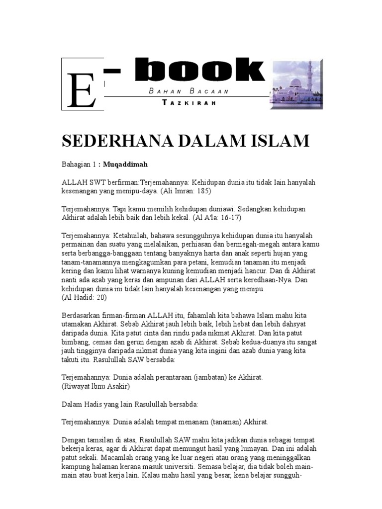 Sederhana Di Dalam Islam Pdf
