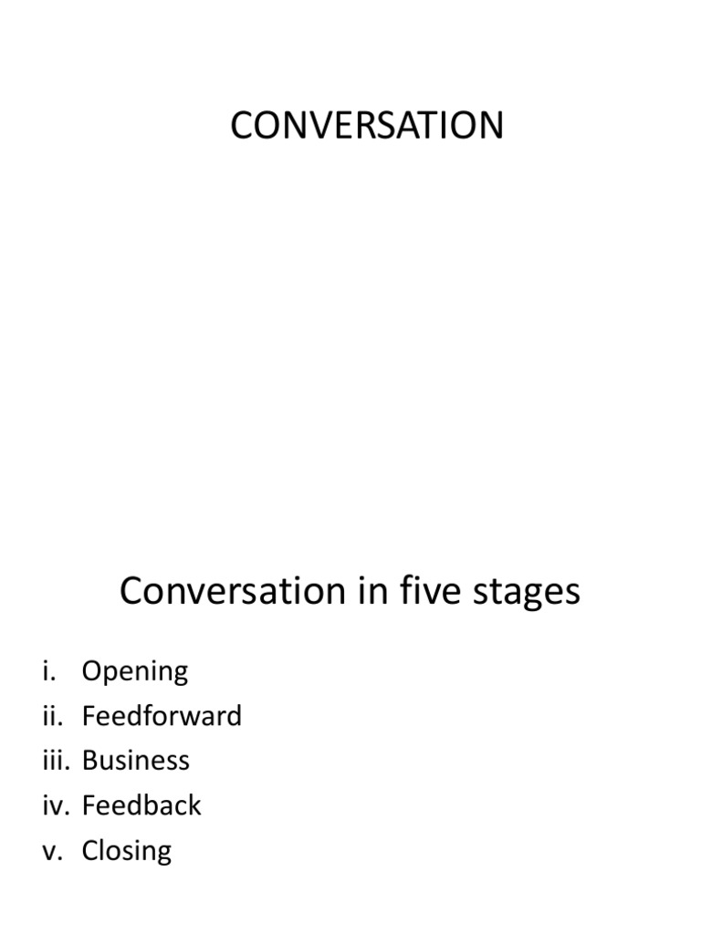 Conversation Human COmm | PDF | Nonverbal Communication | Conversation