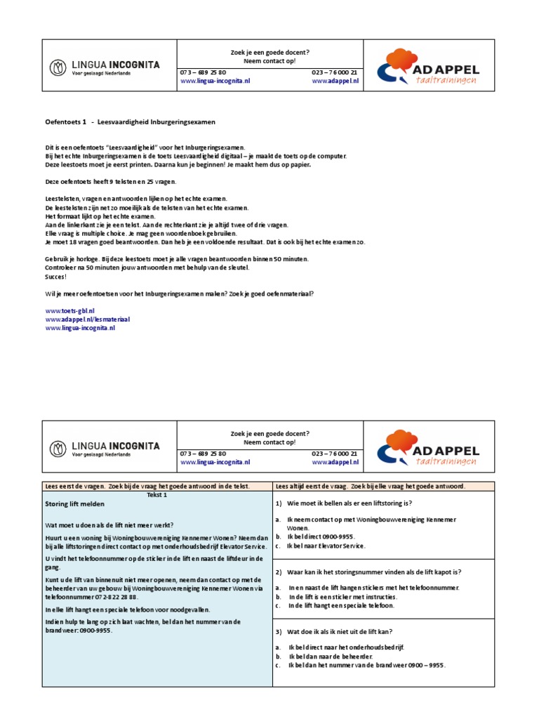 oefenexamens inburgering