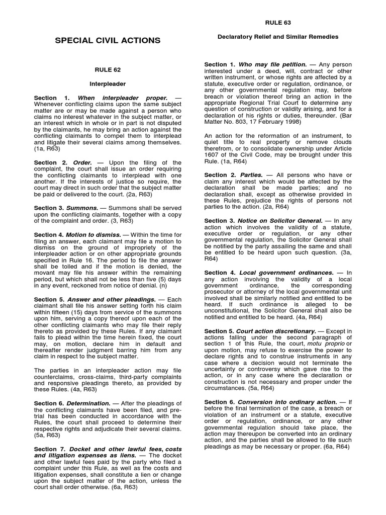 Special Civil Actions | PDF | Mortgage Law | Lawsuit