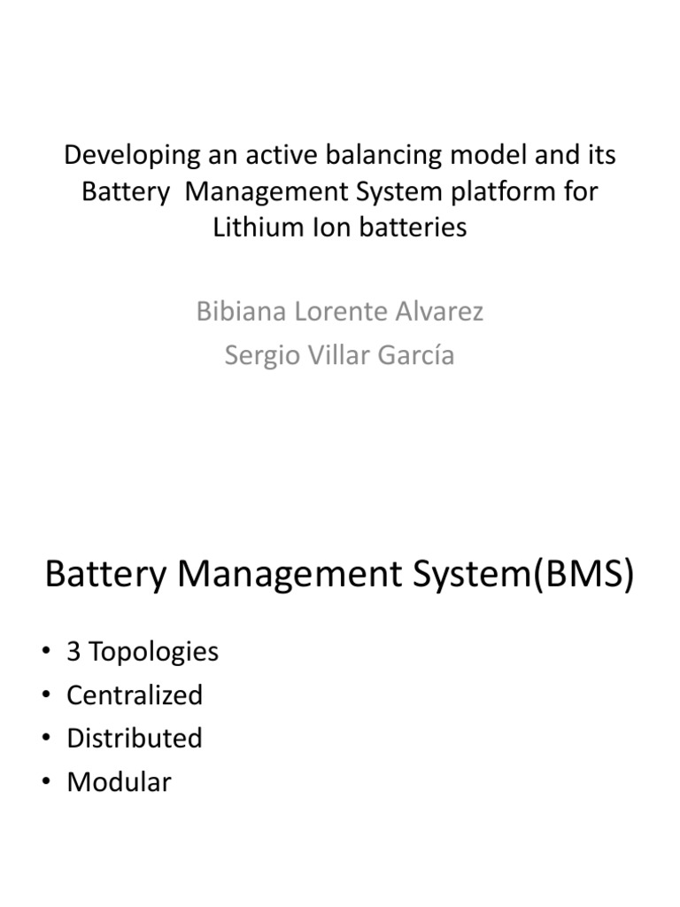 Developing An Active Balancing Model and Its Battery | PDF | Science ...