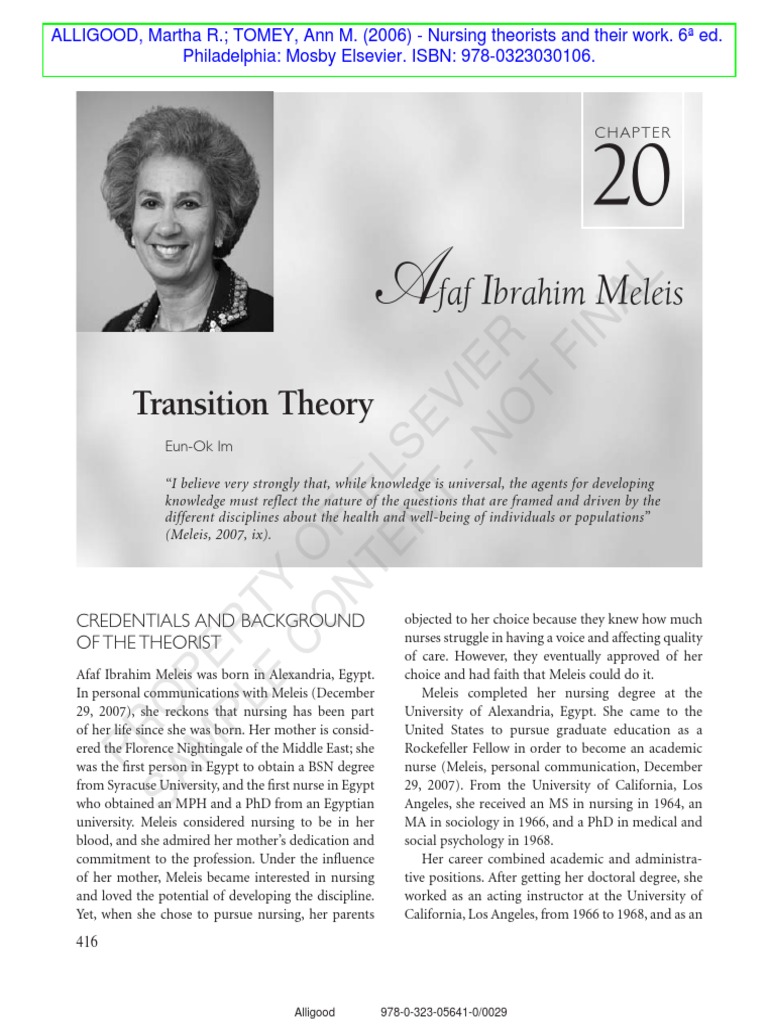 Chapter 20 - Transitions Theory | PDF | Theory | Nursing