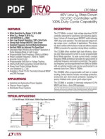 Features Description: LTC3864 60V Low I Step-Down DC/DC Controller With 100% Duty Cycle Capability