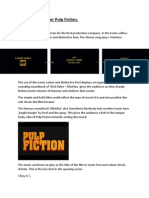 Opening Credits Analysis of Pulp Fiction
