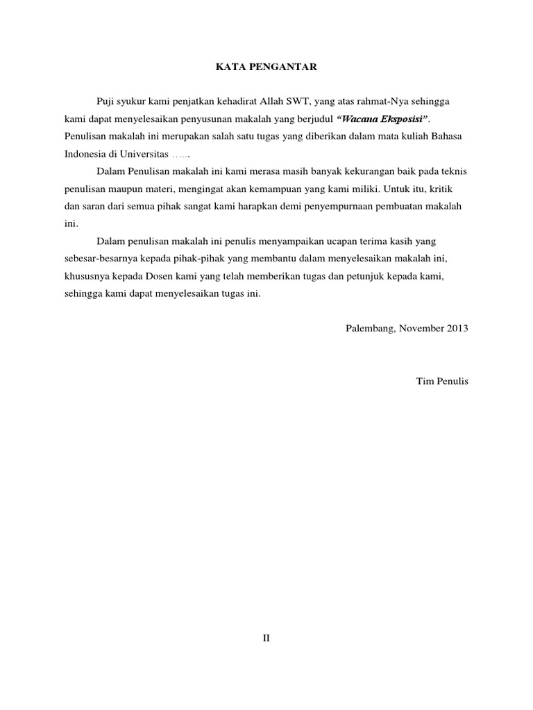 Makalah Wacana Eksposisi Bahasa Indonesia