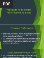 Pagsusuri NG Economic Performance NG Bansa