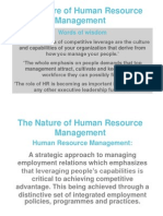 The Nature of Human Resource Management