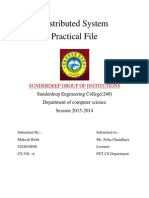 Distributed System Practical File: Sunderdeep Group of Institutions