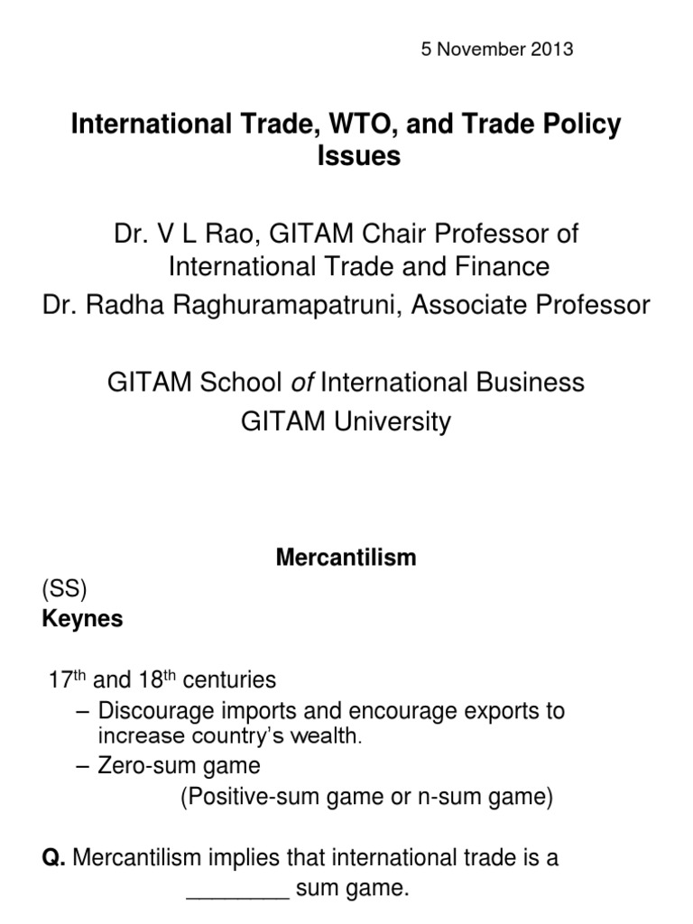 International Trade 13 Dumping Pricing Policy Economic Growth
