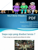 Nutrisi Pada Lanjut Usia