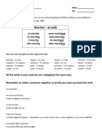 Regular Er Verbs - Negation Activity