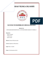 Informe de Micros Contador Del 0 Al 99 Con Interrupcion Externa en Lcd