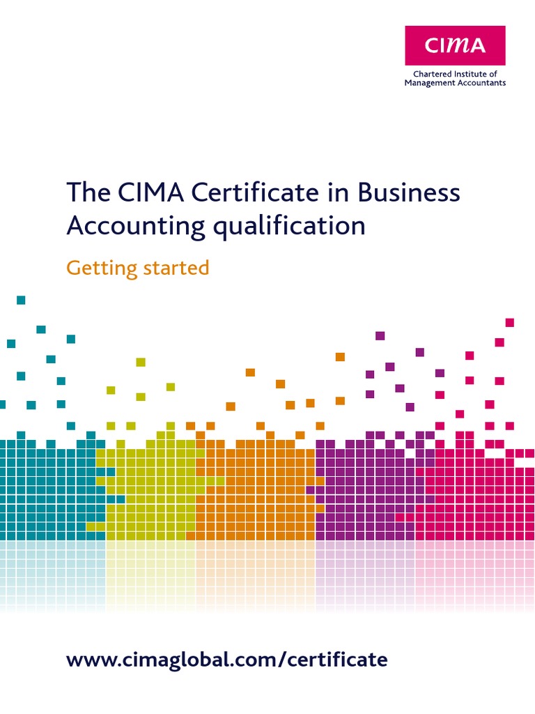 The CIMA Certificate in Business Accounting Qualification Getting