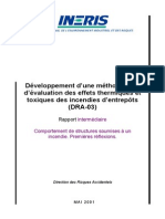 Développement D'une Méthodologie D'évaluation Des Effets Thermiques Et Toxiques Des Incendies D'entrepôts (DRA-03)