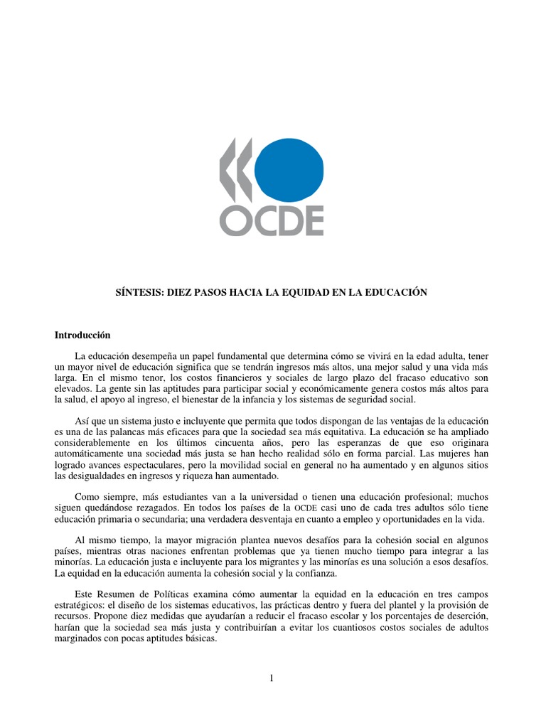 OECD | PDF | Educación primaria | Educación Secundaria