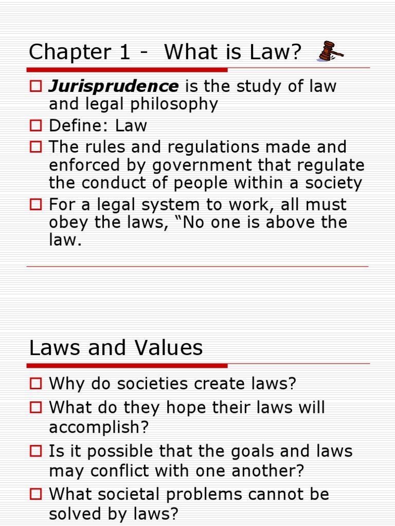 Chapter 1 What is Law Jurisprudence Human Rights