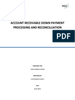 Account Receivable Down Payment Processing and Reconcilliation