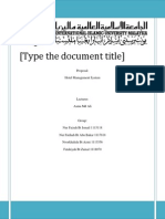 (Type The Document Title) : Proposal: Hotel Management System