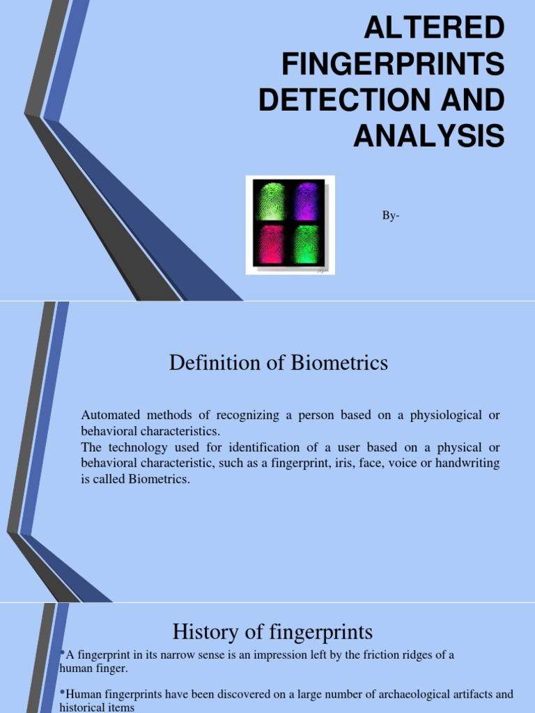 Detecting Altered Fingerprints Analysis | PDF | Fingerprint | Biometrics