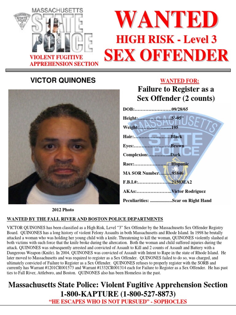 Victor Quinones Sex Offender Wanted Poster Pdf 